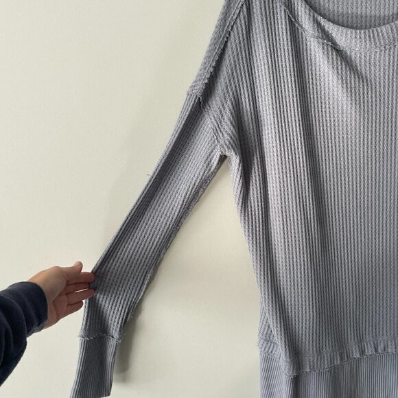 Free People North Short Thermal Tunic Shirt Long Sleeve Pullover Purple Small - Picture 4 of 7